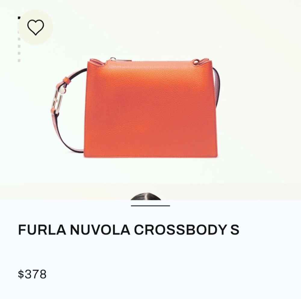 NIB NWT Furla Nuvola Crossbody S in Orange